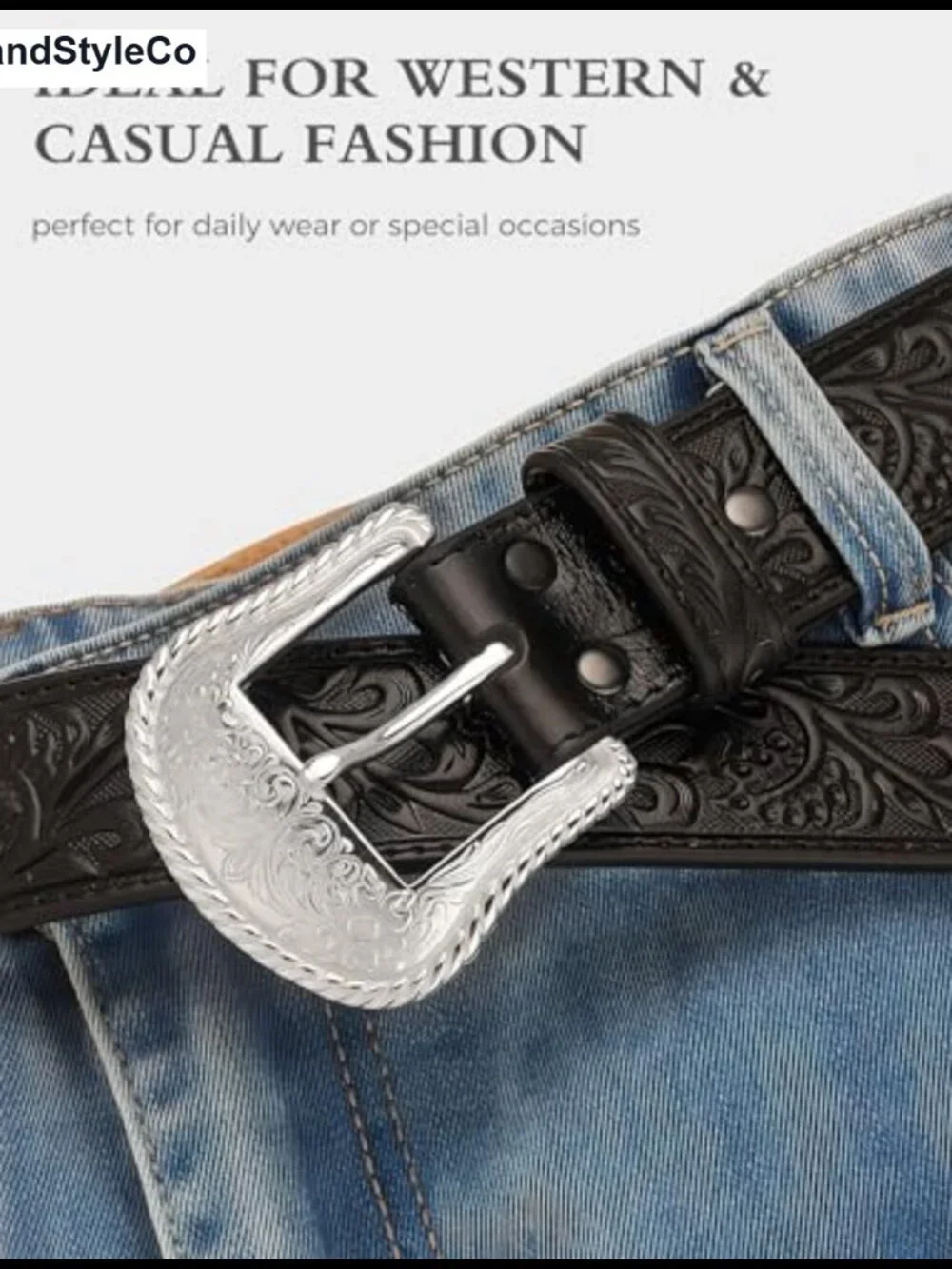 1.5 Inch Western Cowboy Belt Buckle Replacement Metal Alloy